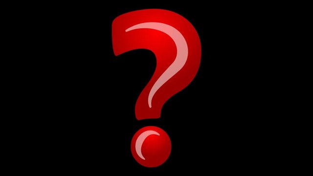 Quiz intro animation with animated question mark, thumb up icon, thumb down icon. Video intro to training, workshop, education, soft skills course. Alpha matte included