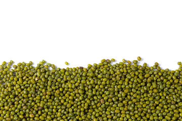 Mung beans isolated on white background