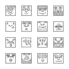 Avatar cartoon vector icons
