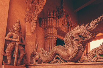 Red Temple architecture in Thailand