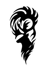 Abstract reindeer silhouette