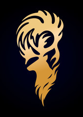 Abstract reindeer silhouette