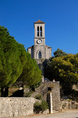 Fototapeta na wymiar Nouvelle Church of Balazuc, Ardeche, France