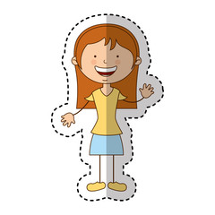 cute mother character icon vector illustration design