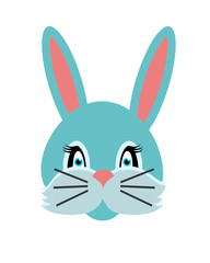 Rabbit Animal Carnival. Grey Small Bunny Hare.