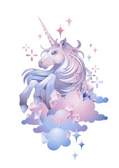 Cute graphic unicorn © Ekaterina Glazkova