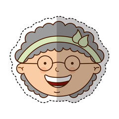 cute grandmother character icon vector illustration design