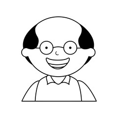 cute grandfather character icon vector illustration design