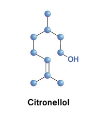 Citronellol, or dihydrogeraniol, is a natural acyclic monoterpenoid. Enantiomers occur in nature. It is found in citronella oils, including Cymbopogon nardus, is the more common isomer. 