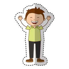cute father character icon vector illustration design