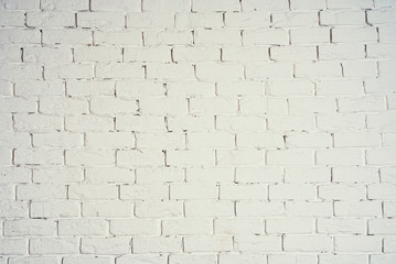 White brick wall. Copy space. Abstract texture. Industry wallpaper