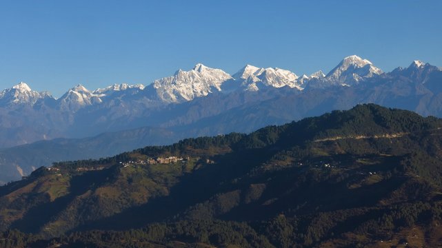 Himalayas seen from the Lukla to Kathmandu flight.