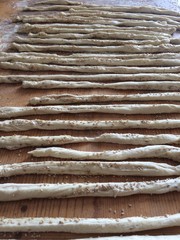 Preparazione di grissini lavorato artigianalmente