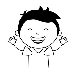 cute little boy character vector illustration design