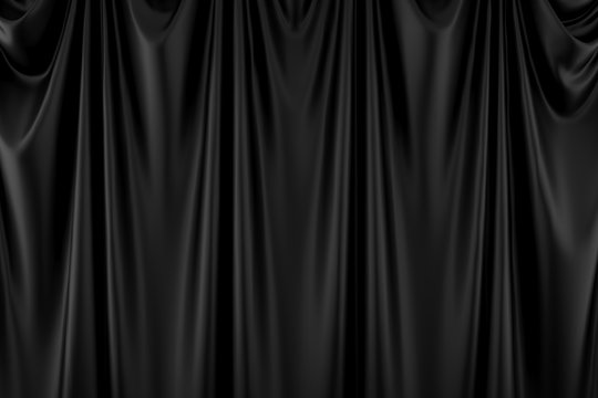 Podium With White Curtain On Black Background Empty Pedestal For Award  Ceremony Royalty Free SVG Cliparts Vectors And Stock Illustration Image  124983617