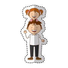happy family members icon vector illustration design