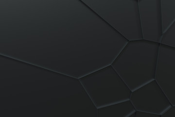 Abstract 3d voronoi grate on black background