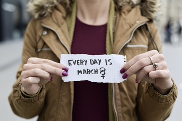 woman and text every day is march 8
