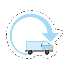 delivery van transport international vector illustration eps 10