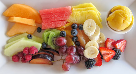 Tropical Fruit Platter with Sorbet