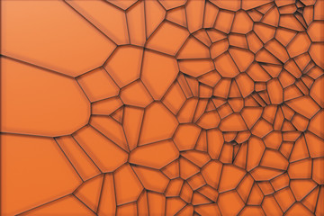 Abstract black 3d voronoi grate on colored background