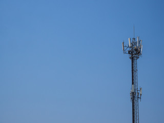 Technology on the top of the telecommunication,blue sky