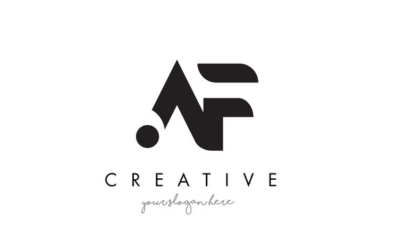 AF Letter Logo Design with Creative Modern Trendy Typography.