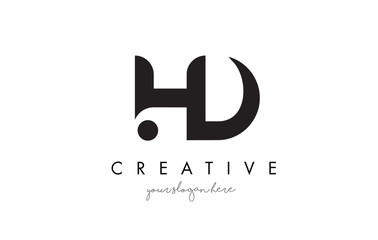 HD Letter Logo Design with Creative Modern Trendy Typography.