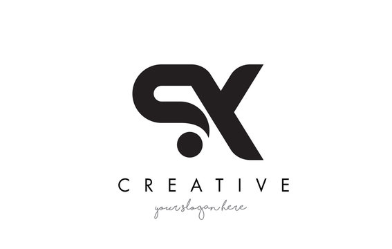 SX Letter Logo Design with Creative Modern Trendy Typography.