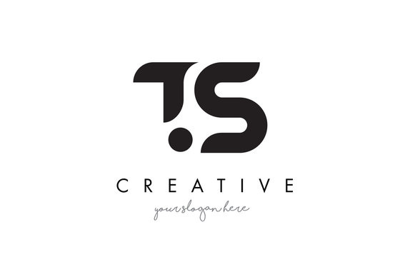 TS Letter Logo Design with Creative Modern Trendy Typography.