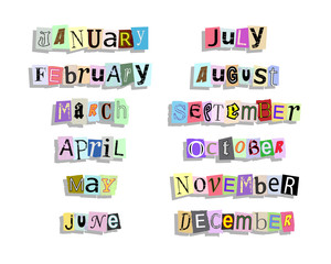 Month Paper Letters