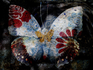 Grunge butterfly