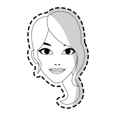 pretty young woman icon image vector illustration design 
