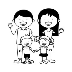 happy family members icon vector illustration design