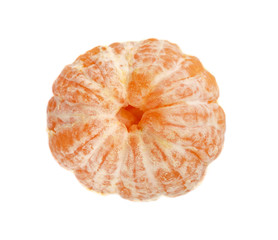 Ripe mandarin close-up on a white background. Tangerine orange. Colorful Food and drink still life concept. Fresh fruits and vegetables on color background. Clementine. Citrus. Fresh fruits. Diet.