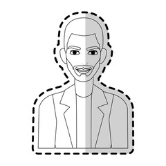 happy bearded  man icon image vector illustration design 