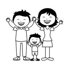 Obraz na płótnie Canvas happy family members icon vector illustration design