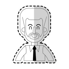 happy man with shirt with tie icon image vector illustration design 