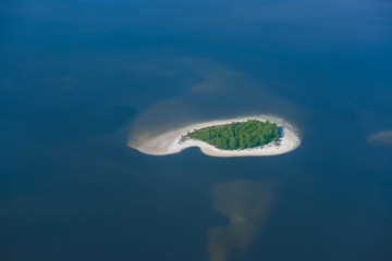 Remote Island Aerial View