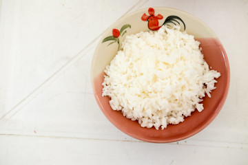 Bowl of cooked rice