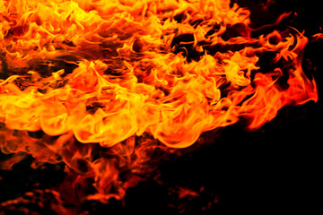 Beautiful burning fire flame background and coals