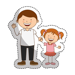 happy family members icon vector illustration design