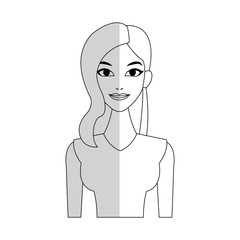 pretty young woman icon image vector illustration design 