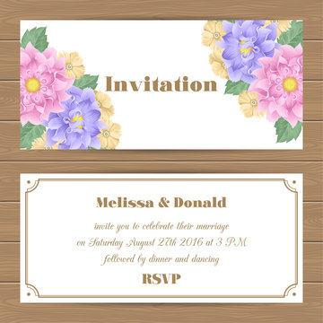 Floral romantic invitation