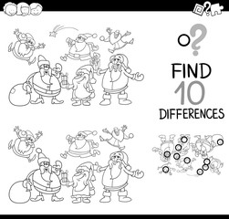xmas difference game coloring page