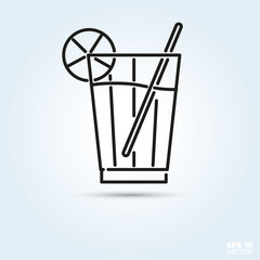 Cocktail drink vector icon