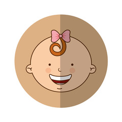 cute baby girl character vector illustration design