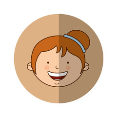 cute little girl character vector illustration design