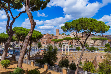 Roman ruins in Rome Italy
