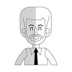 happy man with shirt with tie icon image vector illustration design 